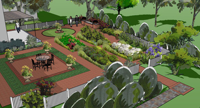 google garden design on 3d Landscape Design   Google Sketchup