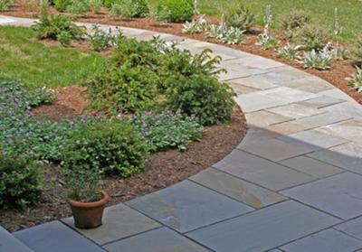 bluestone walkway dry laid installation