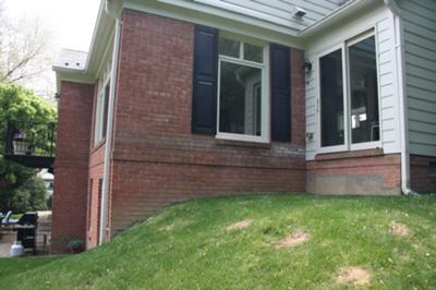 View from kitchen door to patio