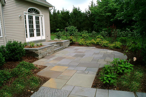 stone walls for patio ideas