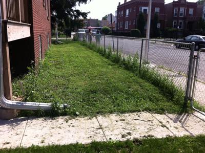 Side yard where water needs to somehow be drained effectively