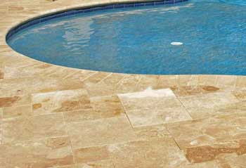 travertine stone coping