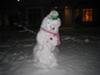 MN Snowman-  helpless to save the shrubs
