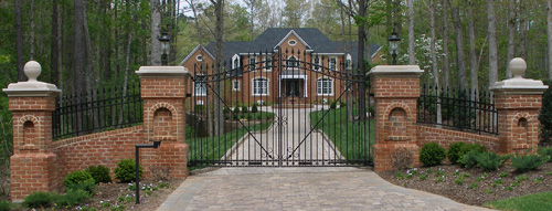 Driveway entrance gates are often aluminum.