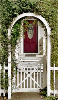 this is a front yard arbor.