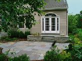 Curved patio design.