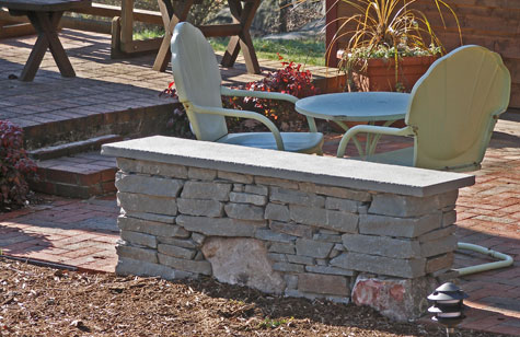 Creating a Patio Seat Wall