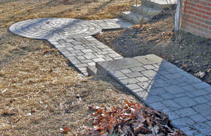 Paver circles can add interest.