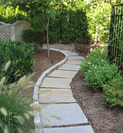 Bluestone stepping stones.