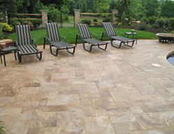 travertine pavers at the pool.