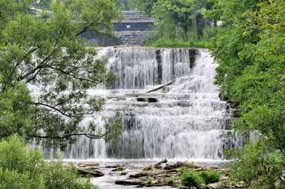 Most people love beautiful watefall scenery.